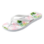 Tongs PixDezines FLAMANTS ROSES ROSE, THÈME TROPICAL (Incliné)