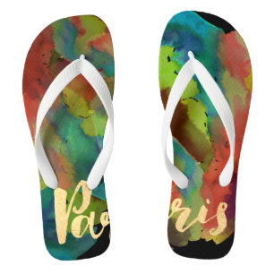 Tongs PixDezines paris/cool aquarelle