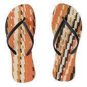Tongs pixels orange et noirs (Semelle)