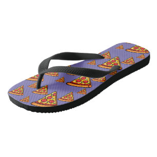 Tongs Pizza Friday Design - Flops pour adultes, large br