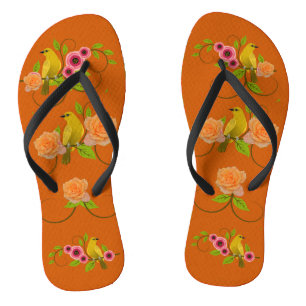 Tongs Plage de la Piscine Orange Brûlée