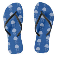 Plage Jelly Fishers Blue Motif Flip Flops
