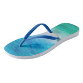 Tongs Plage patinée Bleu Océan Vert (Incliné)