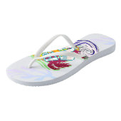 Tongs Plage Plage Plaisir Surfer White Flip Flops (Incliné)