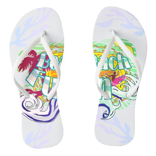 Tongs Plage Plage Plaisir Surfer White Flip Flops (Semelle)