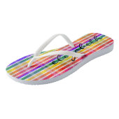 Tongs Plaid d'arc-en-ciel (Incliné)