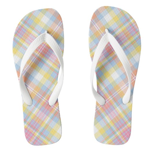 Tongs Plaid Pastel Stripe (Semelle)