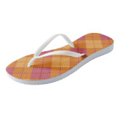 Tongs Plaid polarisé dans l'orange et le rose (Incliné)