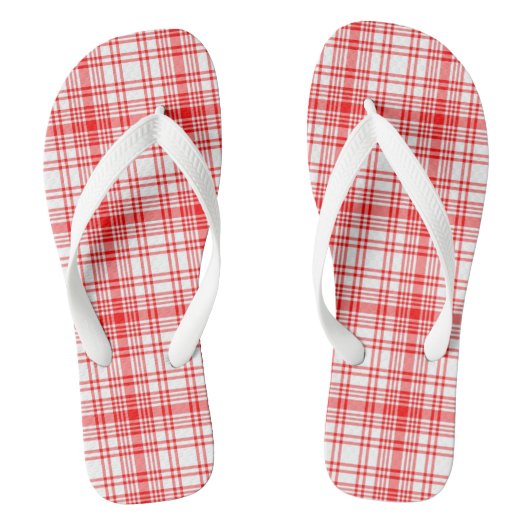 Tongs Plaid rouge (Semelle)