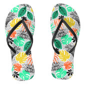 Tongs Plantes et points colorés Flip Flops (Semelle)