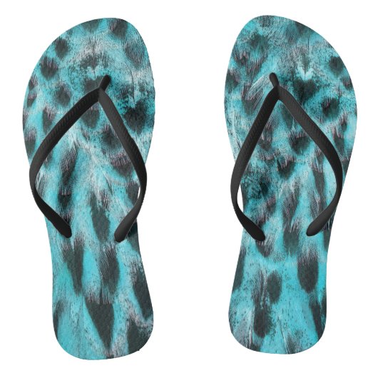 Tongs Plumage bleu - conception de plume cool (Semelle)