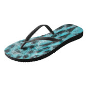 Tongs Plumage bleu - conception de plume cool (Incliné)