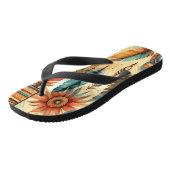 Tongs Plumes bleues de la tribu Aztec Boho (Incliné)