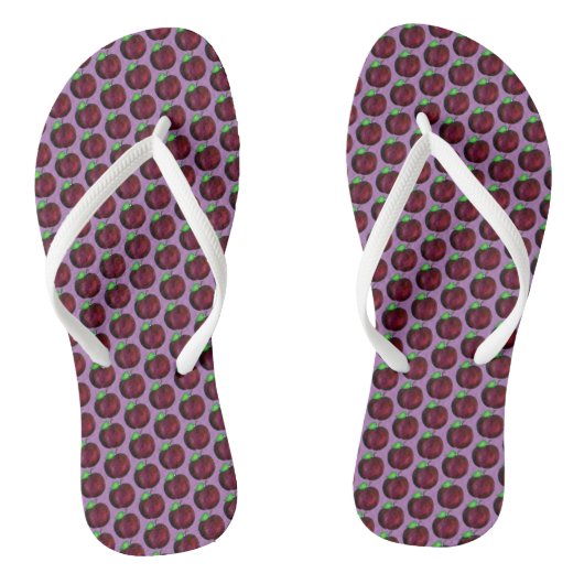 Tongs Plums Ried Été Purple Plum Fruit Imprimer (Semelle)