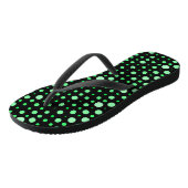 Tongs Point Polka 02.Vert. BG noir (Incliné)