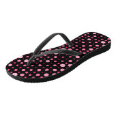 Tongs Pointe Polka moderne 01.BG noir rose (Incliné)