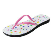 Tongs pointillés colorés gais (Incliné)