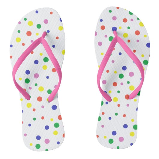 Tongs pointillés colorés gais (Semelle)