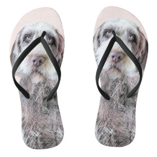 Tongs Pointing à poils durs Peinture Griffon - Art Chien
