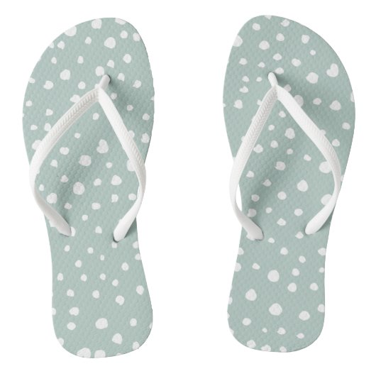 Tongs Points Dalmatiens verts, Points Dalmatiens, Pots D (Semelle)