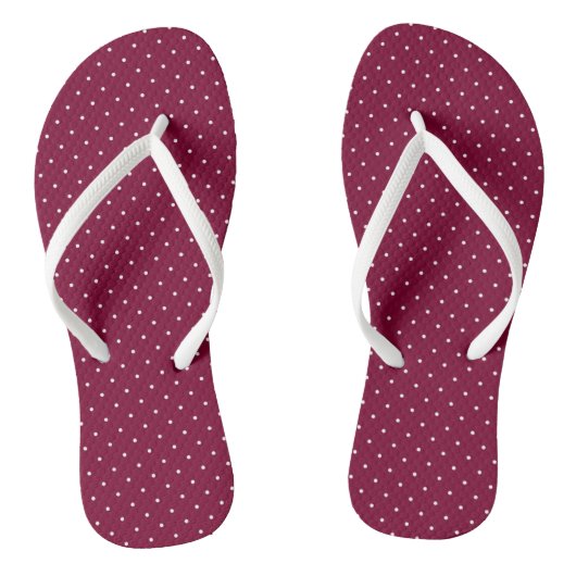 Tongs points magenta et blanc (Semelle)