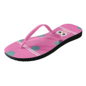 Tongs Points Moderne Cool Avec Chouette Mignonne (Incliné)