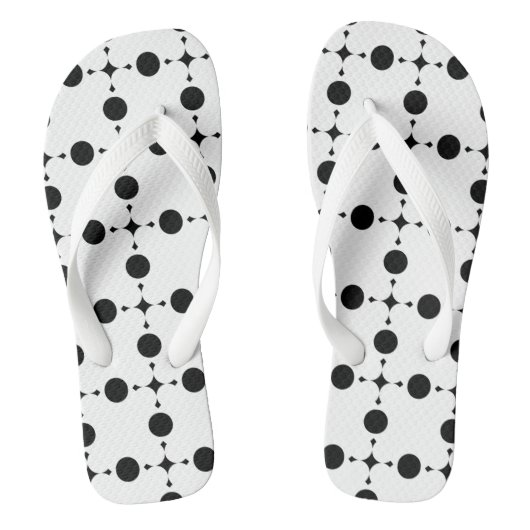 Tongs Points noirs, Motif à pois, Points, Pointillé (Semelle)