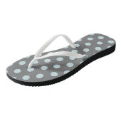 Tongs Points Polka Bleu Gris (Incliné)