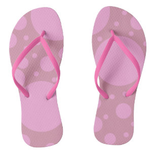 Tongs Points Roses Personnalisés Adulte, Sangles Minces