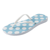 Tongs Pois Bleus, Motif Pointe Polka, Points, Pointe (Incliné)
