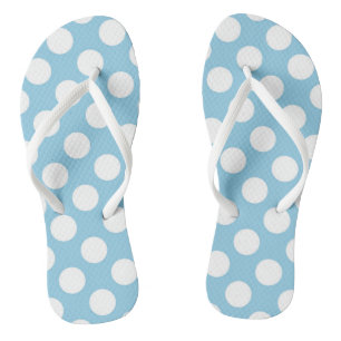 Tongs Pois Bleus, Motif Pointe Polka, Points, Pointe