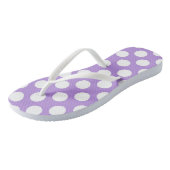 Tongs Pois violets, Motif à points Polka, points, pointi (Incliné)