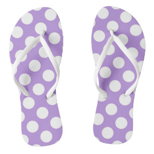 Tongs Pois violets, Motif à points Polka, points, pointi