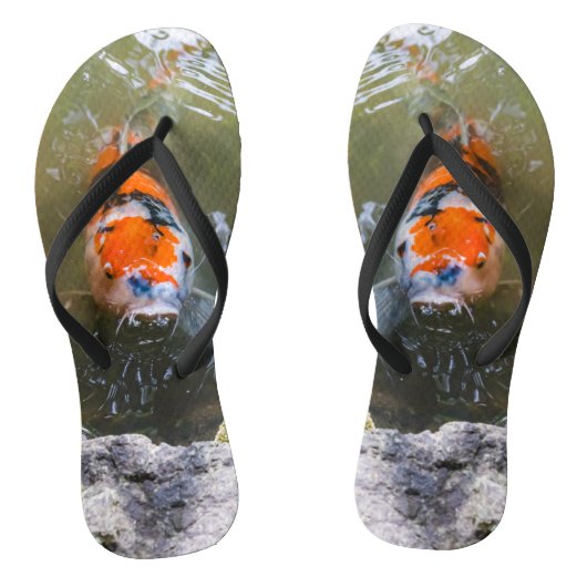 Tongs Poisson Koi dans un étang (Semelle)