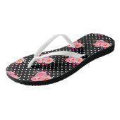 Tongs Polka rose floral point Flip Flops (Incliné)
