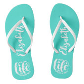 Tongs Pool Life Turquoise (Semelle)