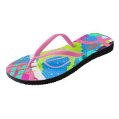 Tongs Pop Art Coloré Funky (Incliné)
