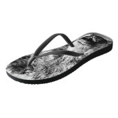 Tongs Portrait d'ours grizzli (Incliné)