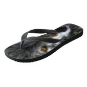 Tongs Portrait inspirant du loup sauvage (Incliné)