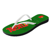 Tongs Portugal Drapeau Escutcheon Inscription Rouge Vert (Incliné)