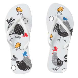 Tongs Poulets fous