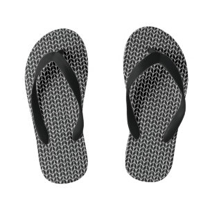 Tongs pour enfants en tricot noir