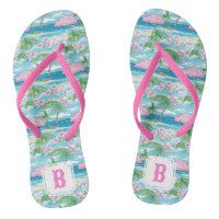 Préppy Summer Beach Umbrella | Monogramme