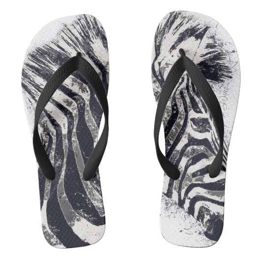 Tongs PUNKED - Zebra Flip Flops (Semelle)