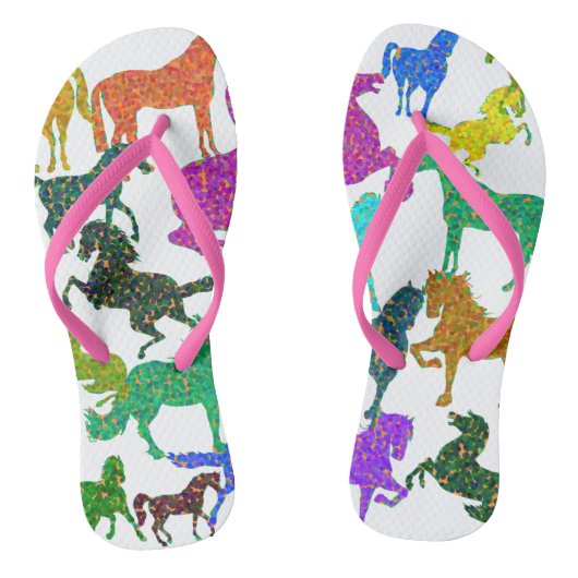 Tongs Rainbow Horses - "Dotty about Horses !" (Semelle)