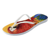 Tongs Rainbow Macaw Parrot Lover Bold et Summery (Incliné)