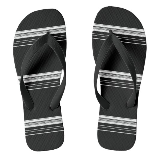 Tongs Rayé noir blanc chic (Semelle)