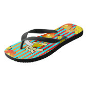 Tongs rayés banane tropicale (Incliné)