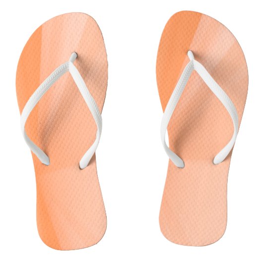 Tongs Rayons Fuzz Peach Abstrait Simple Elegant Flip Flo (Semelle)