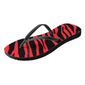 Tongs Rayure Zèbre Rouge (Incliné)